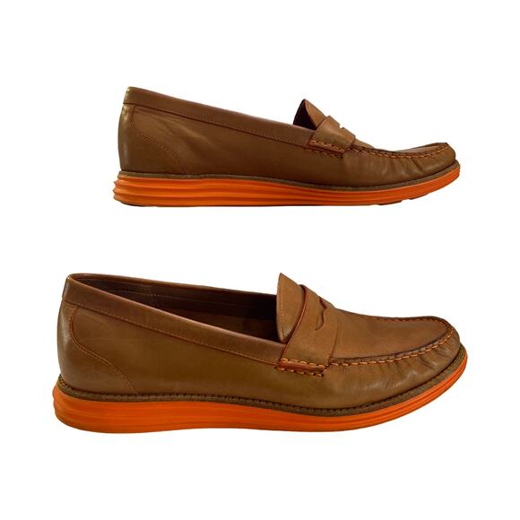 Cole Haan LunarGrand Women’s Loafers Tan Leather Penny Slip-On Shoes 10.5B - Picture 7 of 8